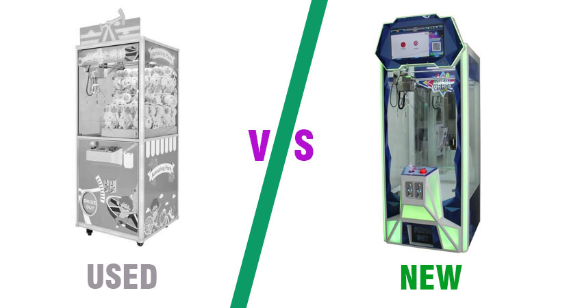 used claw machine for sale vs new